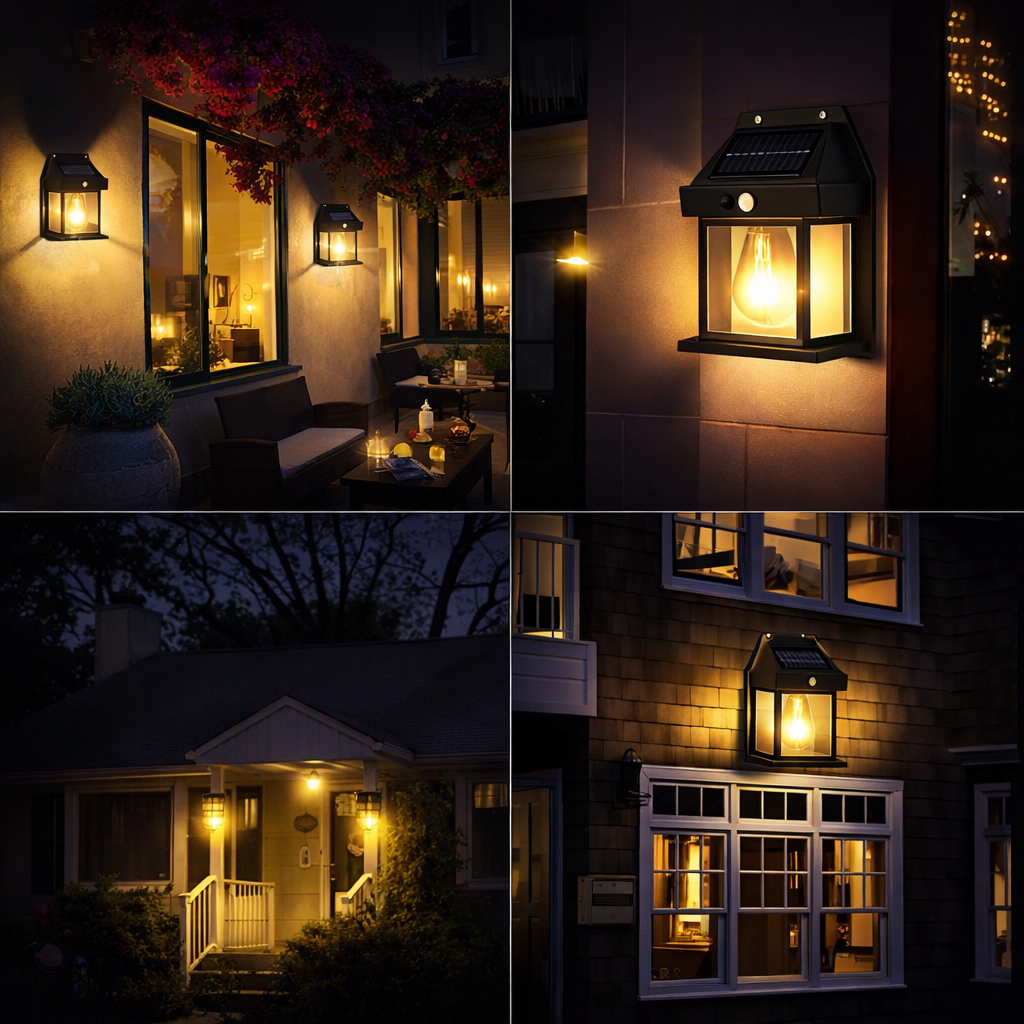 Solar Motion Sensor Wall Light – Outdoor Waterproof LED Lamp | Auto Night Light |single  lamp